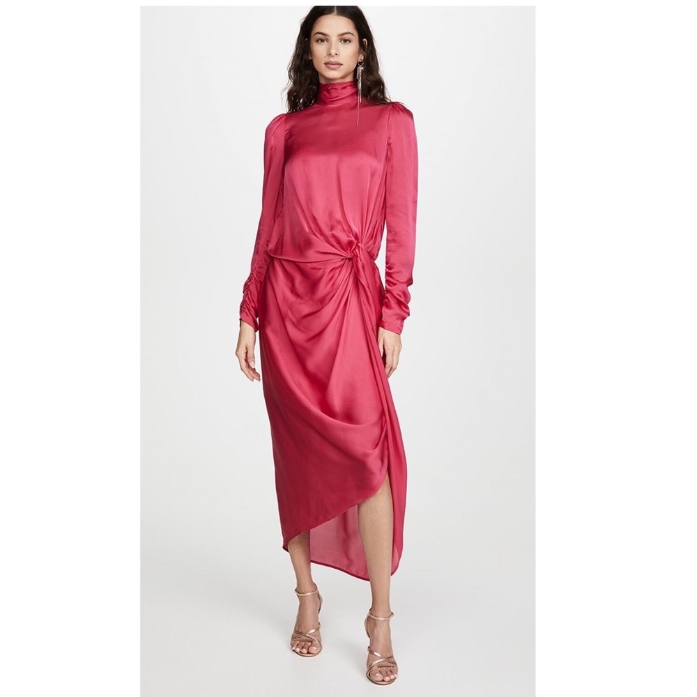 Zimmermann Woman Twist-Front Washed-Silk Midi Dress